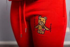 Rich Love $tory Bear Youths Tracksuits Red (Unisex)