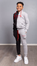 Load image into Gallery viewer, Rich Love $tory Signature Split Youth Tracksuits(Black&amp;Grey)