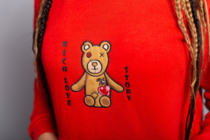 Rich Love $tory Bear Youths Tracksuits Red (Unisex)