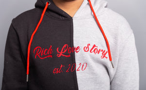 Rich Love $tory Signature Split Youth Tracksuits(Black&Grey)
